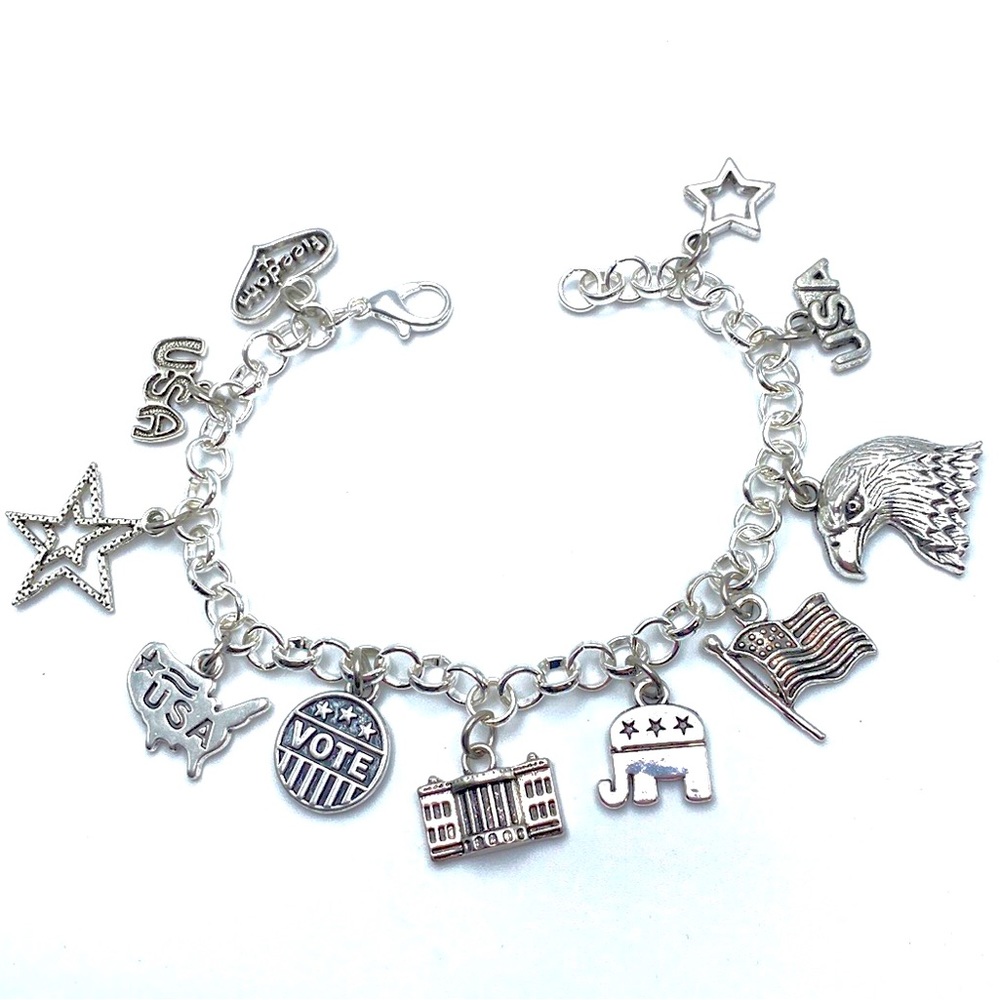 Vote Republican Charm Bracelet GOP Politics